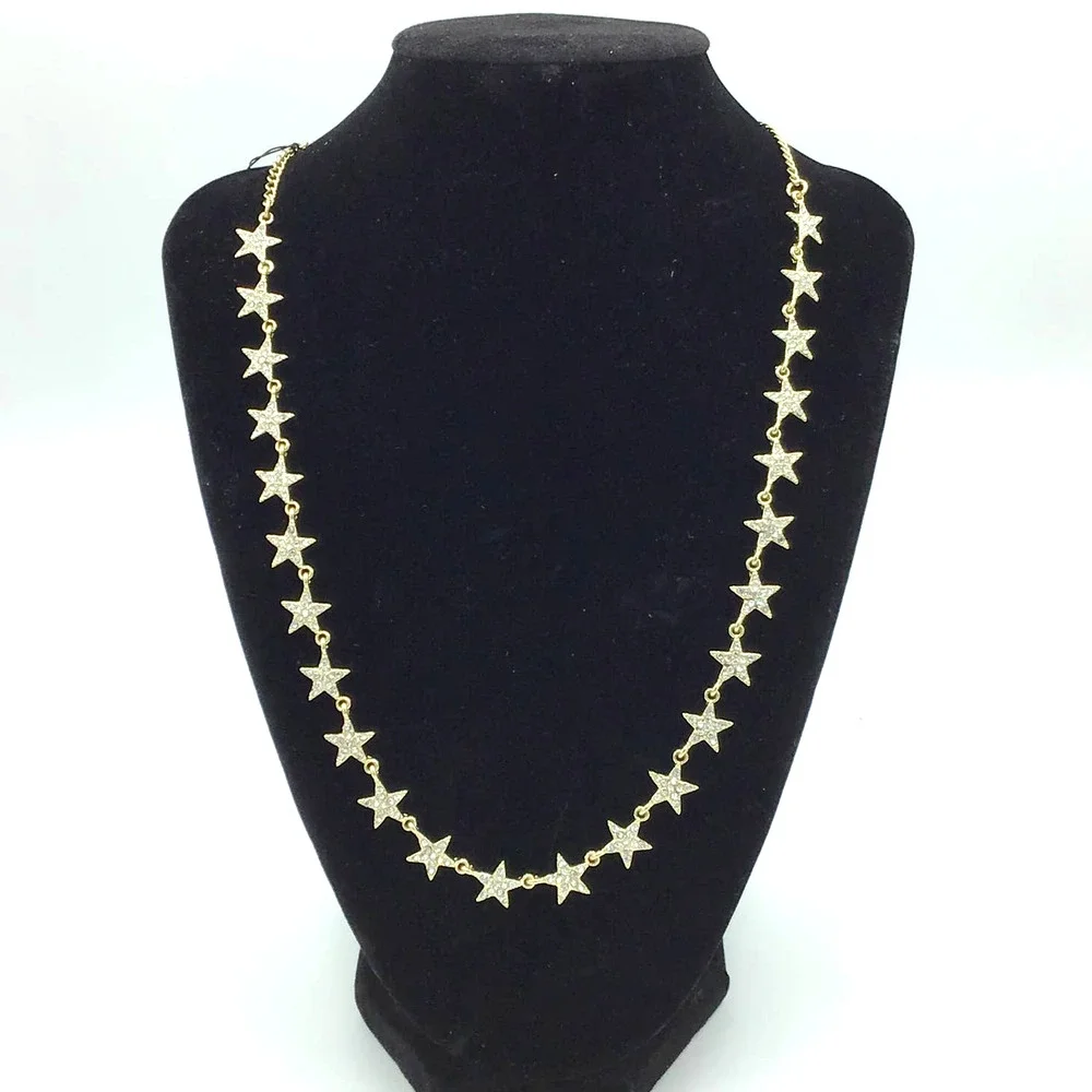 Ballet‎ Gold Stars Rhinestone Necklace